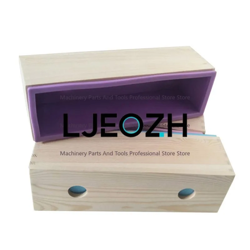 Handmade Soap Mold Wooden Box Rectangular Wooden Frame Silicone Mold Two-in-one Toast Mold Wooden Frame with Hole