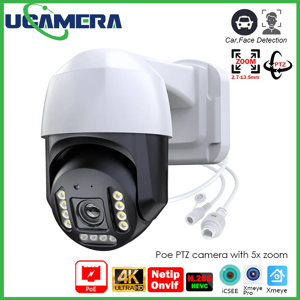 Камера видеонаблюдения POE 5x 8MP / 5MP / 4MP