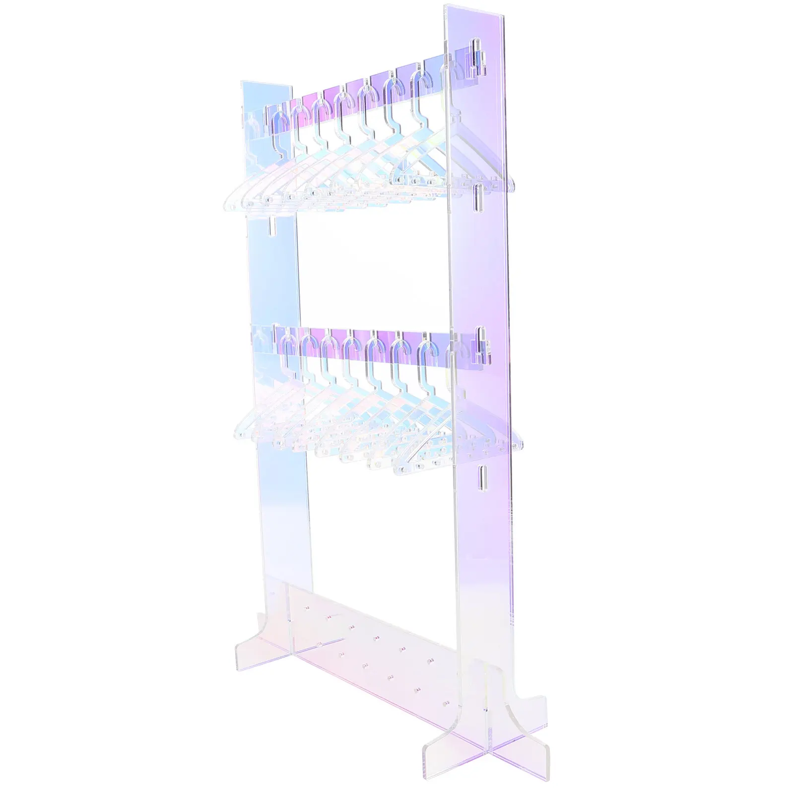 

1Set Transparent Acrylic Earring Display Stand Earring Holder with Mini Hangers Multifunctional Jewelry Organizer for Selling