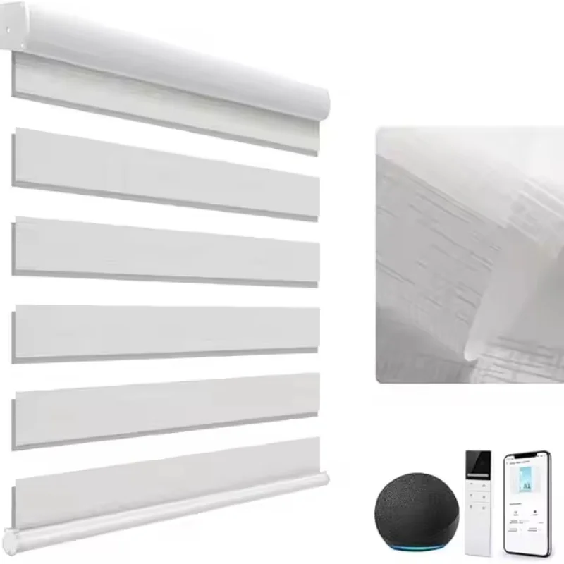 

Pretty Design Alexa Google Zigbee Blackout Solar Panel Double Zebra Blinds For Window