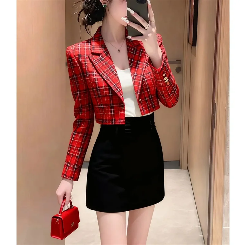 Good-looking Spring Autumn Short Suit Jacket Ladies' Suit Top 2026 New Style Small Fragrant Style Suit Coat Female Outerwear