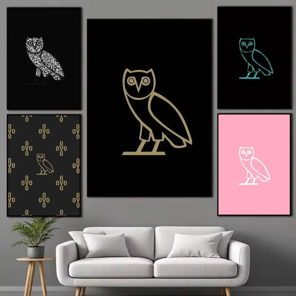 OvO O-OWL D-Drake Poster High Quality Dorm Living Room Aesthetic Wall Decoration Painting Stickers Gift