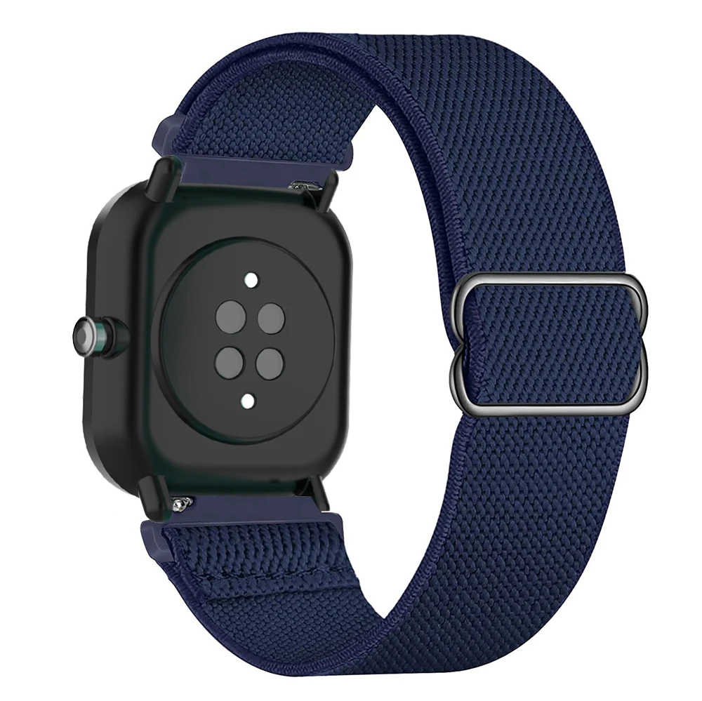 20 22mm Elastic Nylon Band For Huami Amazfit GTS 4 3 2 2E Mini Bip S U Lite Sports Watch Bracelet Strap Loop For GTR 42 47mm 3
