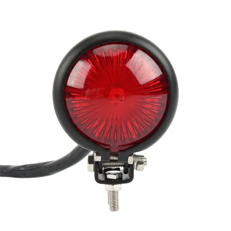 A58X-Motorcycle 12V LED Rear Stop Taillight Red Lens For Honda Spare Parts Parts Retro Brake Lamp