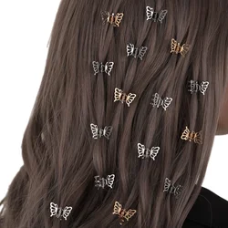 Mini pinza de pelo de mariposa de Metal para mujeres y niñas, Clip fijo de flequillo Retro, Mini horquilla de agarre de moda, accesorios para el cabello, 5 piezas