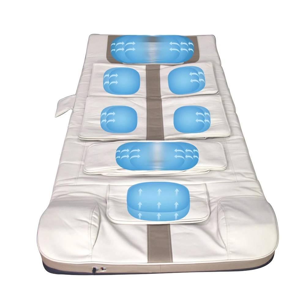 

Spa Relax Electric Full Body Air Compression Massage Mattress Portable Mat For Neck Back Waist Leg Massage Wholesale Custom