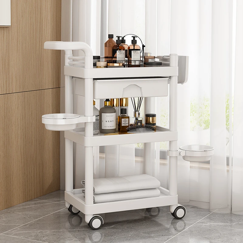 Beauty Hairdressing Multifunction Salon Trolley Cosmetic Lash Salon Trolley Storage Carrito Auxiliar Beauty Furniture HYST