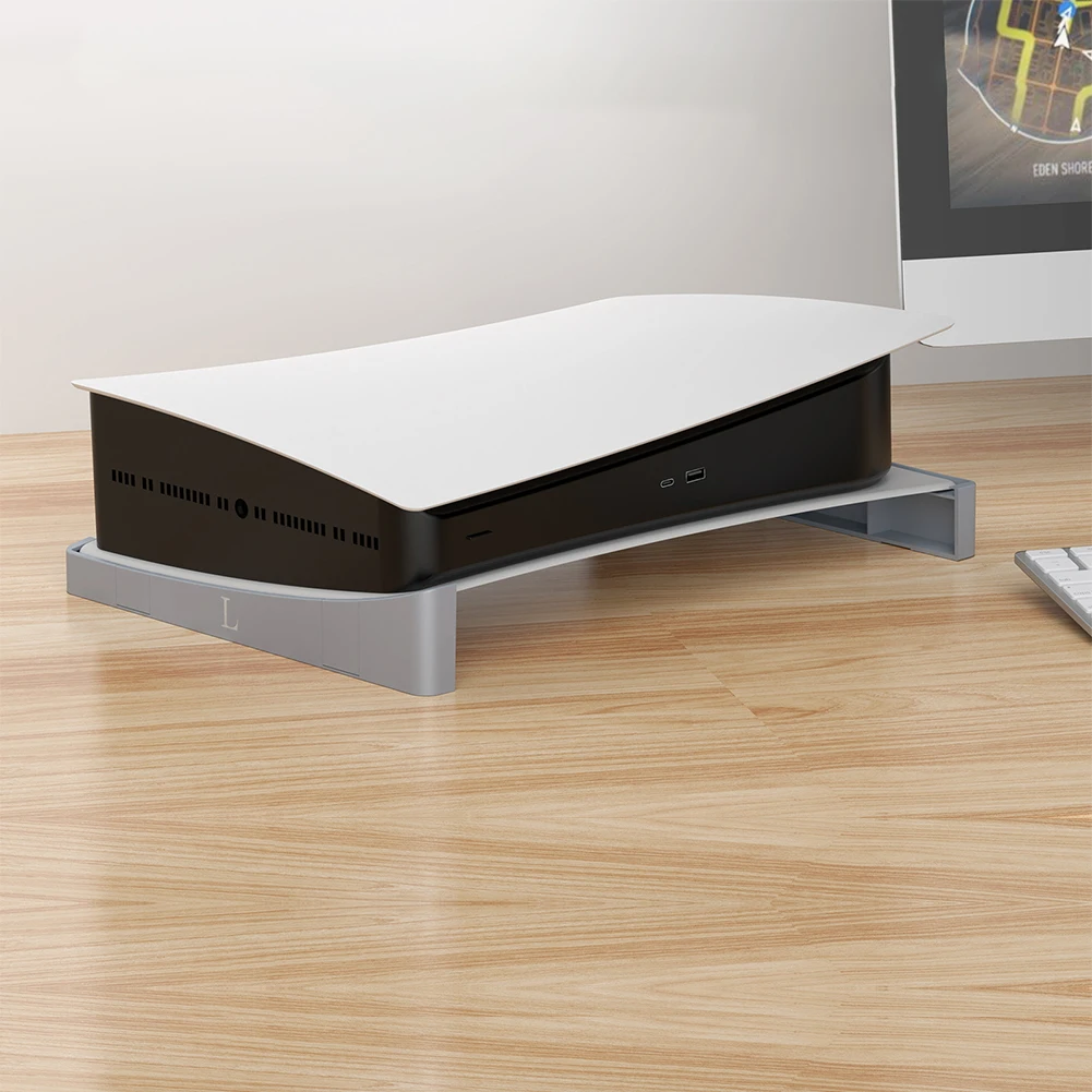 Supporto per console orizzontale Supporto per base per console di gioco Supporto per console di gioco Supporto da scrivania Rack di stoccaggio per disco PS5 ed edizione digitale