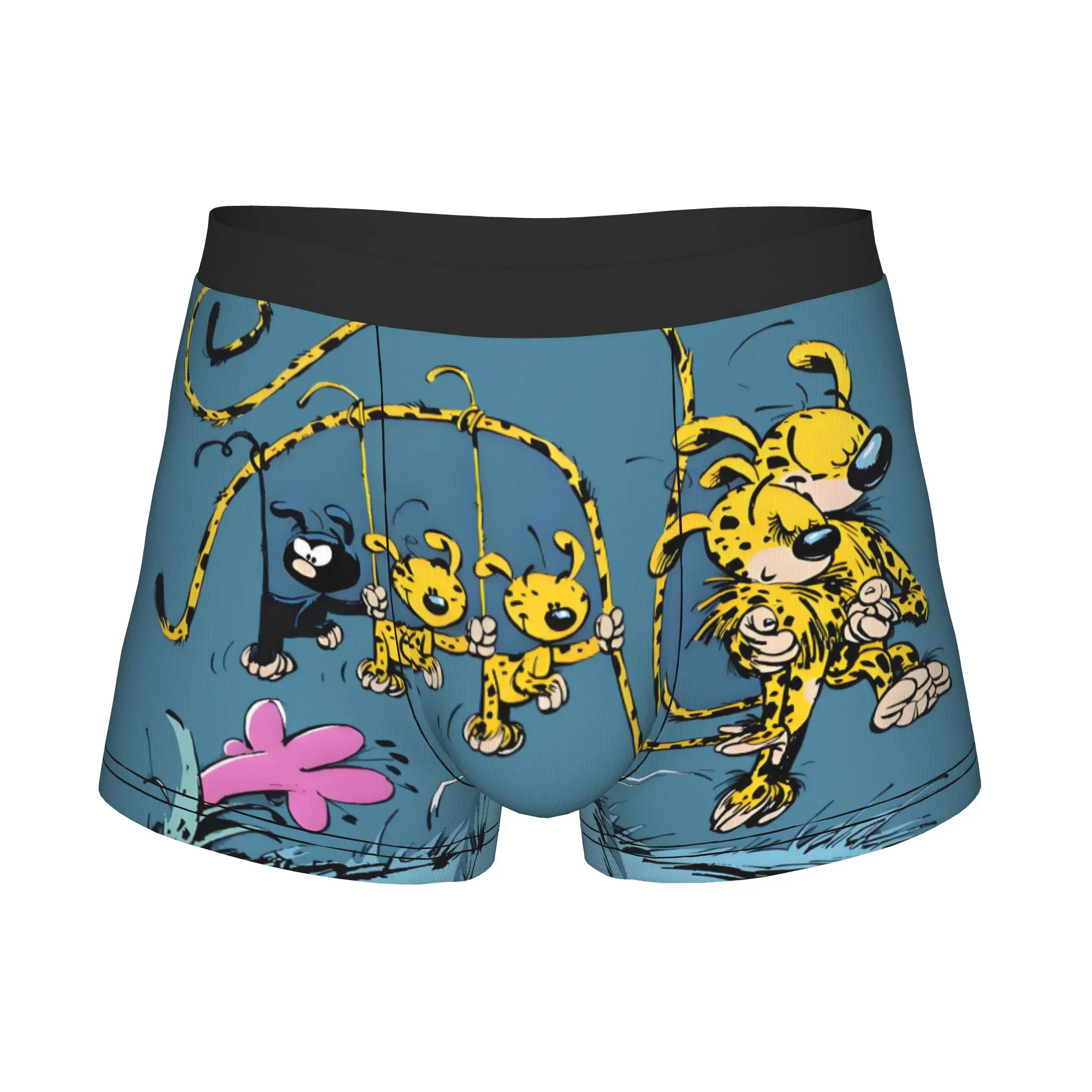 Cartoon Marsupilami Boxer Shorts For Homme 3D Print Comic  Underwear Panties Briefs Stretch Underpants