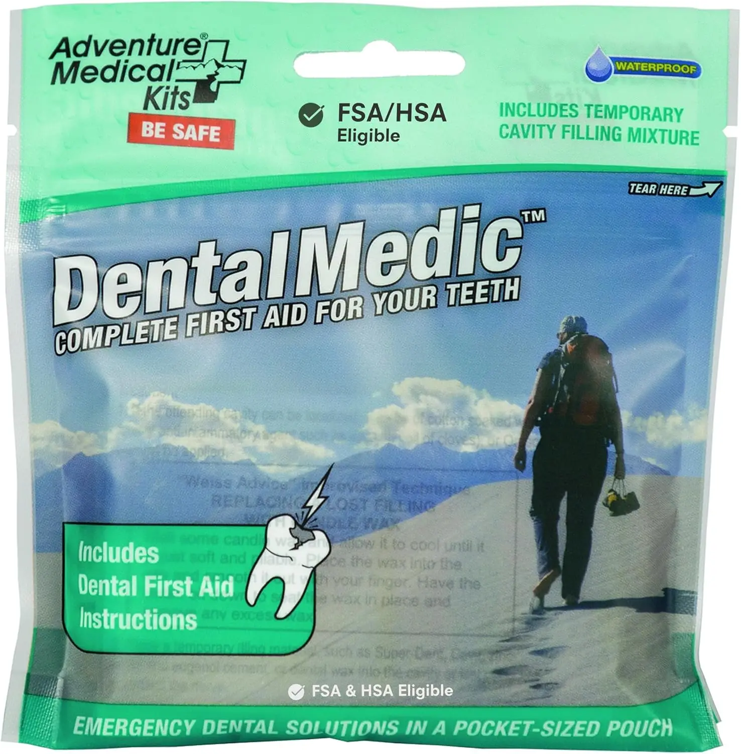 

Emergency Dental Kit for Travel - Includes Temporary Cavity Filling, Soothing Gel & More