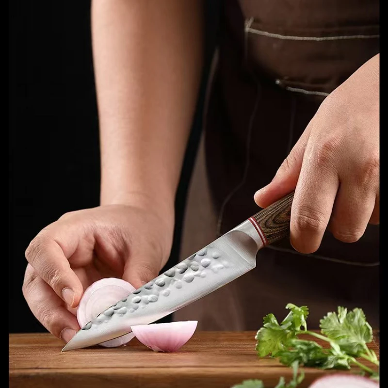 Hand-Forged Hammered Kitchen Universal Knife Fruit Knife Cleaver Sharp Durable Kitchen Multi-Purpose Knives image 2