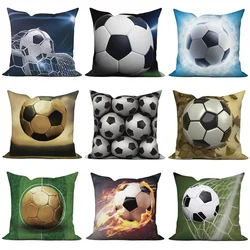 Taie d'oreiller imprimée de football pour la décoration intérieure, housse de coussin, jeté de canapé et de voiture