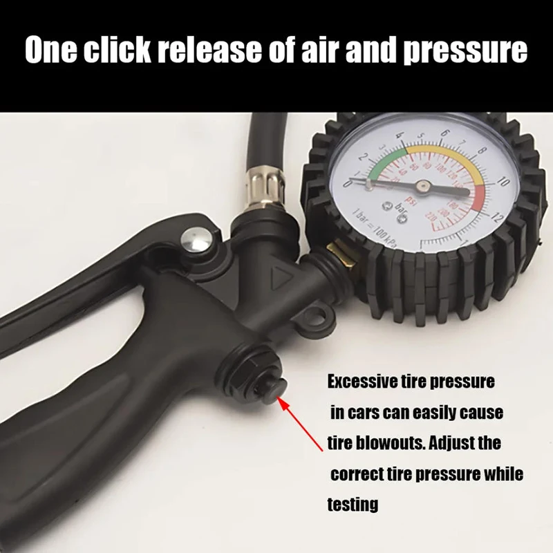 Reifen Manometer Luft Manometer Auto Reifen Inflation Hochpräzise Reifendruck Detektor Gas Füllung Und Inflation Pistole