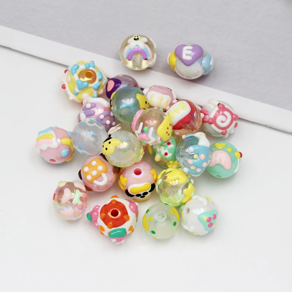 MEIBEADS 5pcs/lot Color Random Losse Spacer Beads Animal Hear Letter Beads for Jewelry Making DIY Necklace Bracelet Accessories