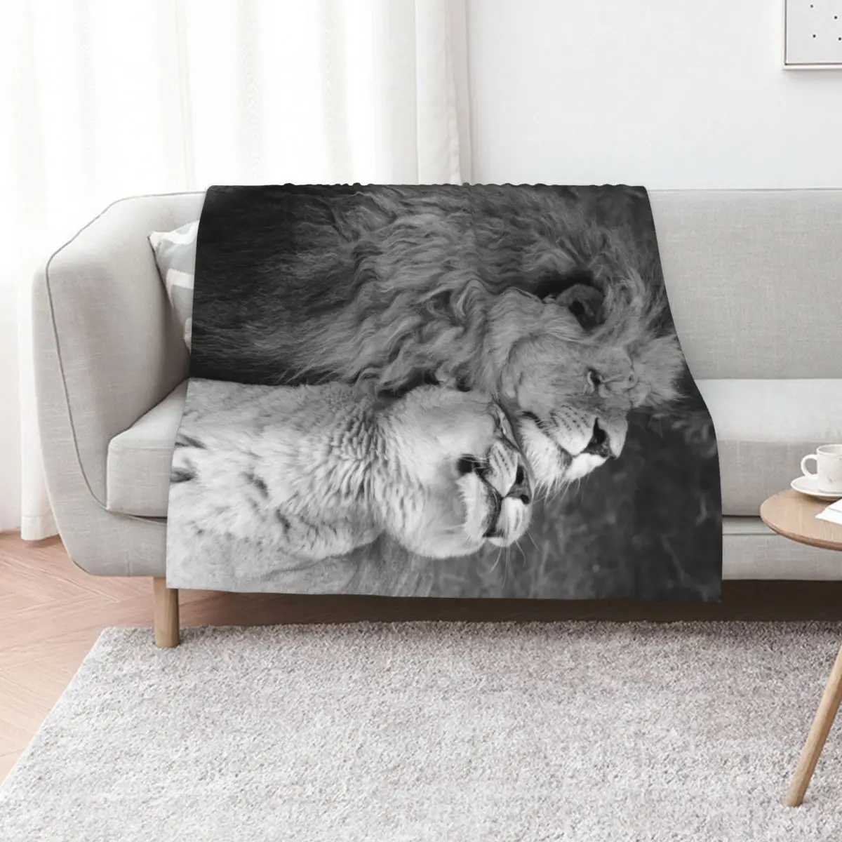 

Horizontal lions Throw Blanket Camping Luxury Throw Custom Large Blankets