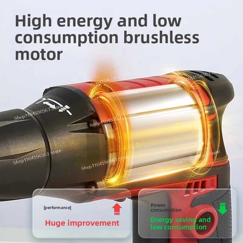 Drywall Screw Batch Chain Belt Gun High Speed Continuous Shot Brushless Chain Nail Gun Ceiling Gypsum Board Dragon Skeleton