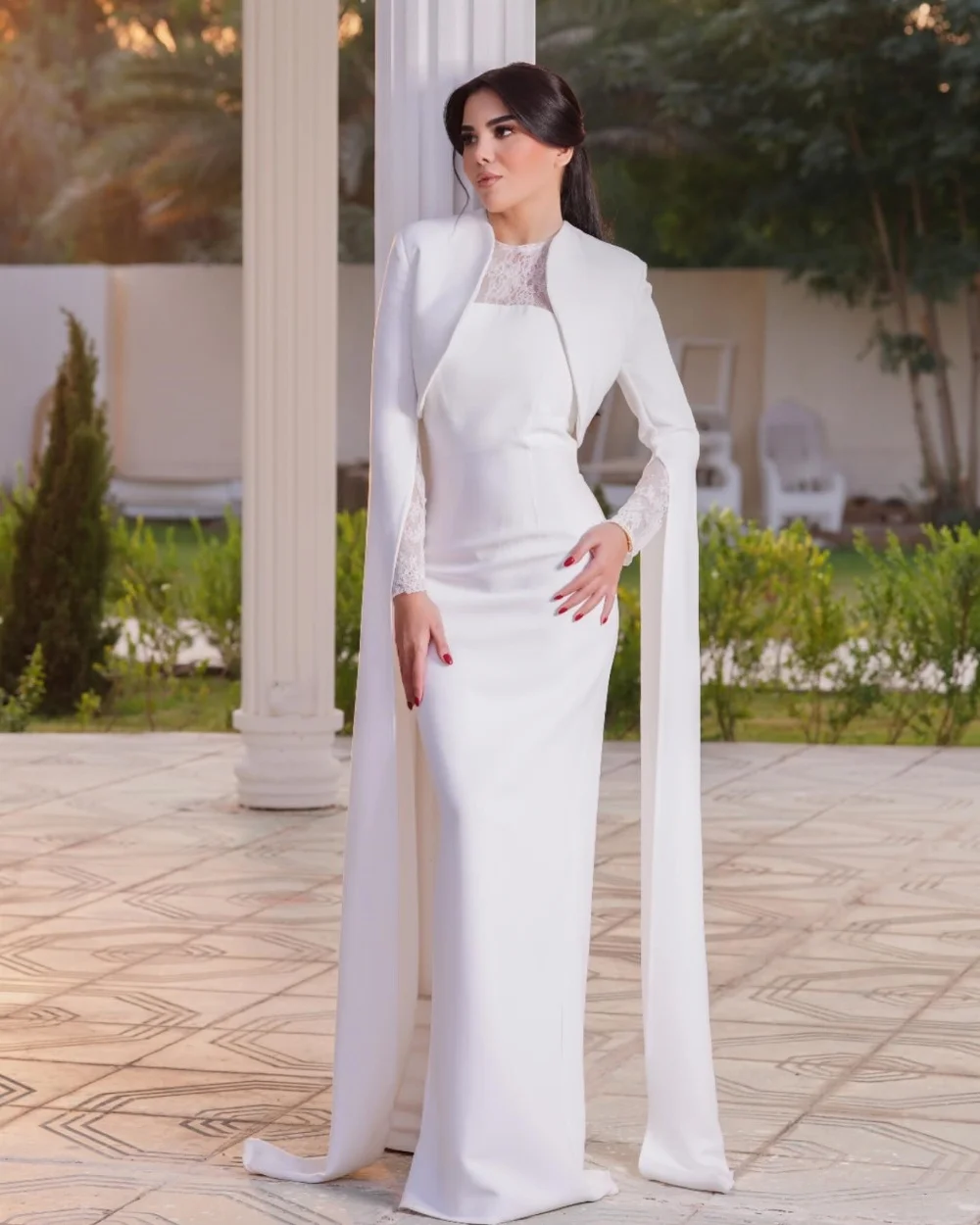 

Customized Matching Fashion Jersey Pleat Lace Straight Scoop Neck Long Dresses Bespoke Occasion Dresses Sizes Available Formal