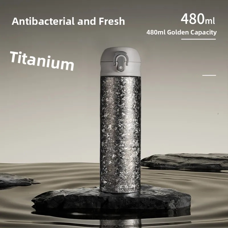 

Термос Saquis из чистого титана с большой емкостью, не проливается, термокружка, новая модель, спортивная бутылка для воды