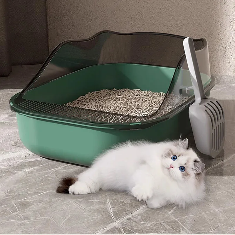 Portable Large Cat Toilet Mat Enclosure Enclosed Travel Japanese Feeder Cat Litter Box Door Arenero Para Gato Pet Furniture