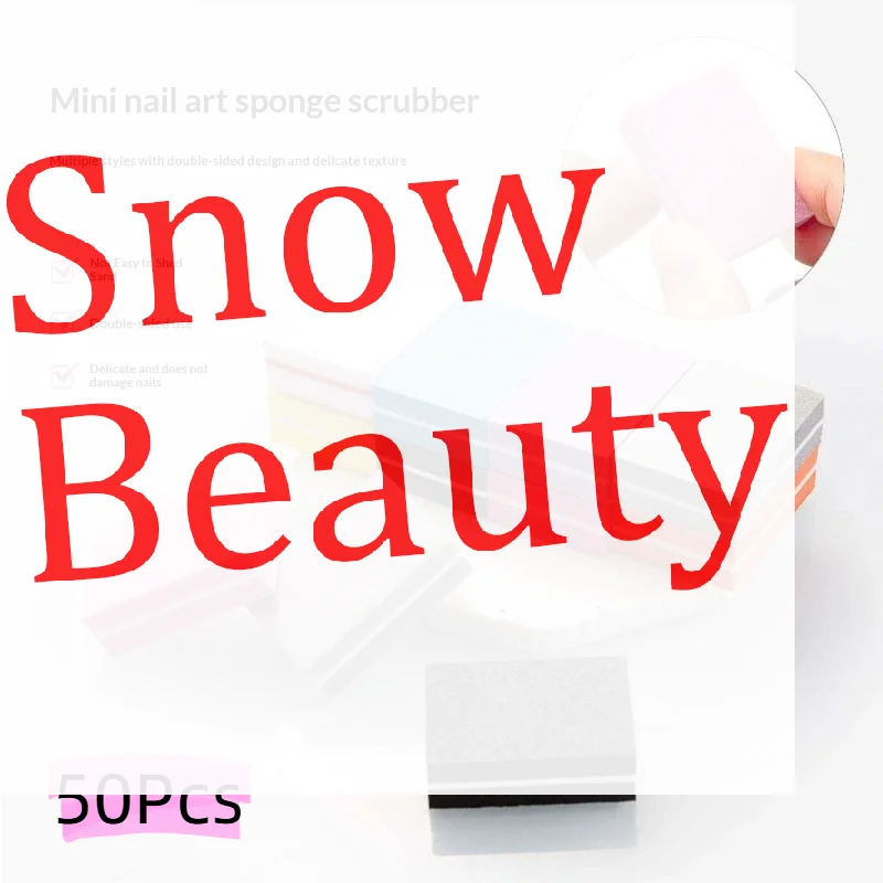 50Pcs/pack Mini Square Sponge Nail Buffer Block Double Sided Texture Nail File Buffers For Nail Pre-processing Polish Accessor