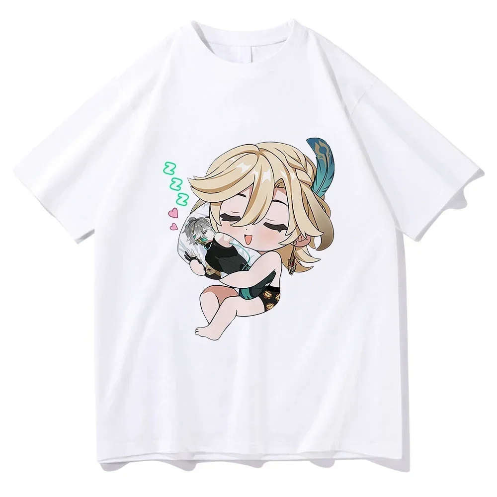 Cute Genshin Impact Print Women T Shirt Harajuku Cartoon Kaveh Graphic Kawaii Short Sleeve T Shirt Anime Cartoon Clothes Tops