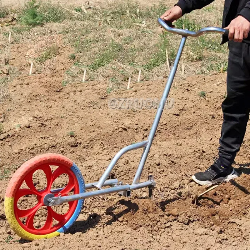 Manual Pull Plow Micro Tiller Plow Furrow Opening and Ridging Integrated Machine Soil Plowing and Loosening for Agricultural Use
