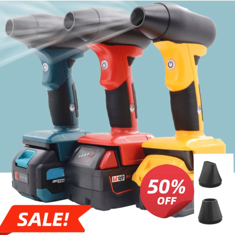 

18V For Milwaukee Battery Violent Blower Mini Turbo Jet Fan Handheld Brushless Motor 130,000 RPM Wind Speed industrial Duct Fan