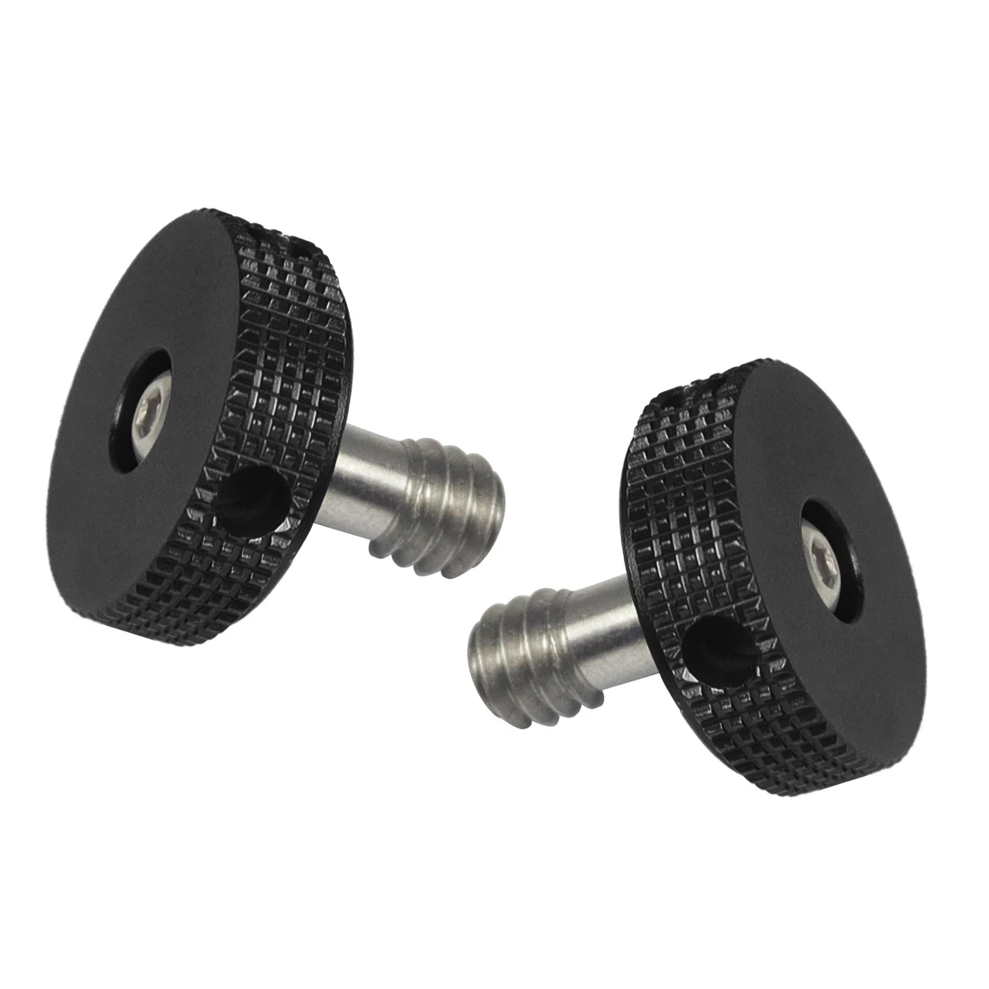 2 stücke 1/4 "Edelstahl Schraube CNC Daumen Knopf Stativ Kamera Stehen Blitzlicht Montage Adapter DSLR Schnell Release platte Halterung – Detail 11