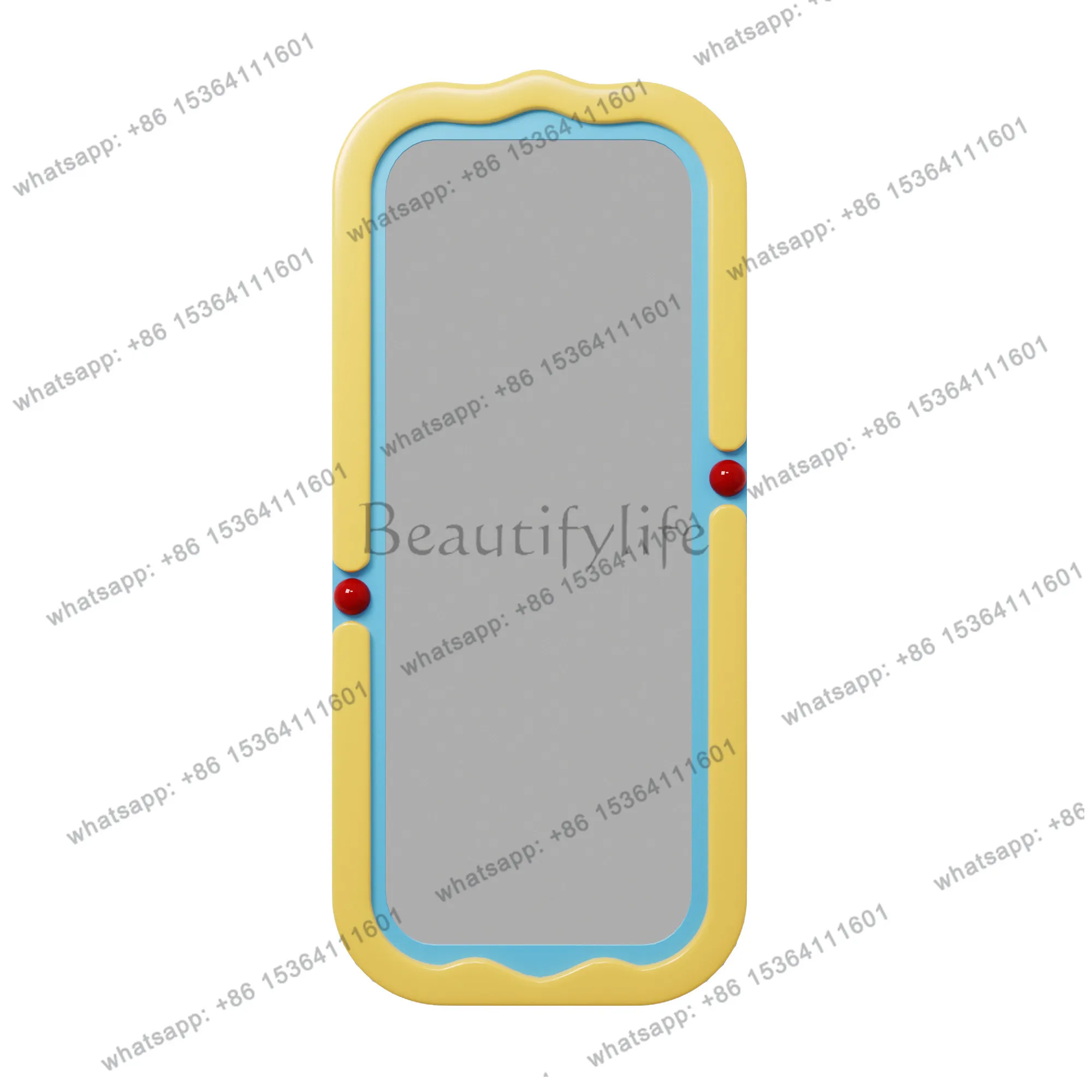 Dopamine cute wind special-shaped full-body full-length mirror purple art bedroom home floor-to-ceiling fitting mirror