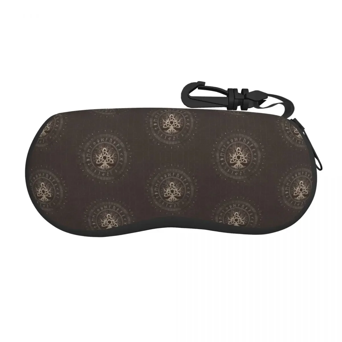 Tree Of Life With Triquetra Brown Leather And Gold Eyeglass Glasses Case Soft  Norse Yggdrasil Sunglasses Protective Bag