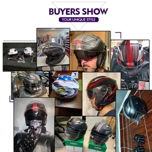 Capacete de motocicleta para homens e mulheres, meia face, lente dupla, legal, moda de rua, segurança, quatro estações 10 principais vendas capacetes importados - №4