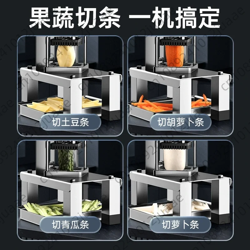 

Stainless Steel Potato Slicer Commercial Manual Vegetable Cutting Strip Machine Processador
