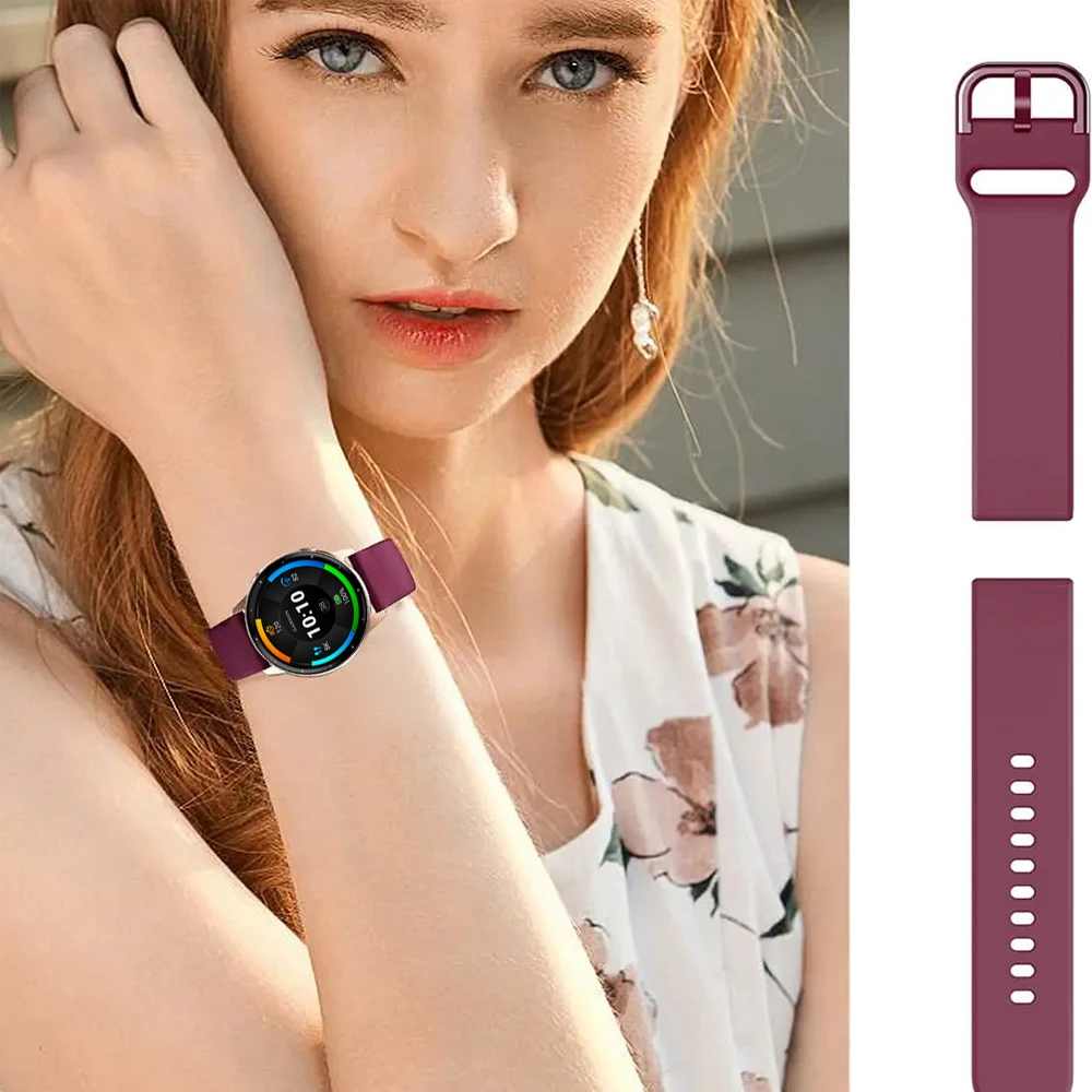 Huaweiウォッチ用の通気性シリコンストラップ,スポーツストラップ,Garmin venu3 2 965 265 165,huawei gt5 4,samsung galaxy 7,20mm, 22mm