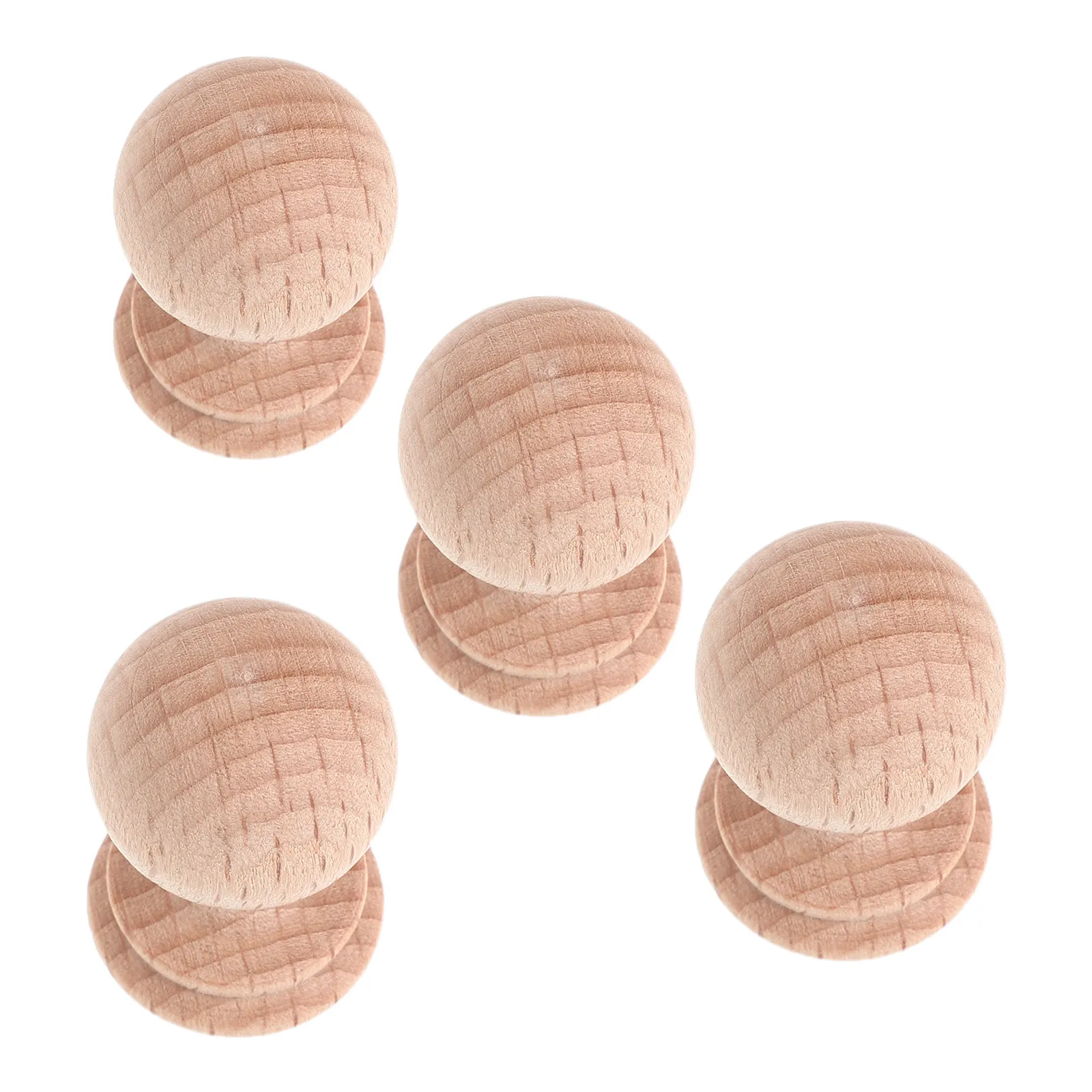 4 Piezas de Remates Decorativos de Madera Maciza sin Acabado para Postes de Cama, Barandas de Cortina, Postes de Valla, Escaleras y Muebles 1.2x0.8x0.8