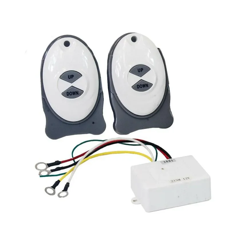 White dual engine windlass switch windlass controller marine remote control winch wireless receiving transmitter