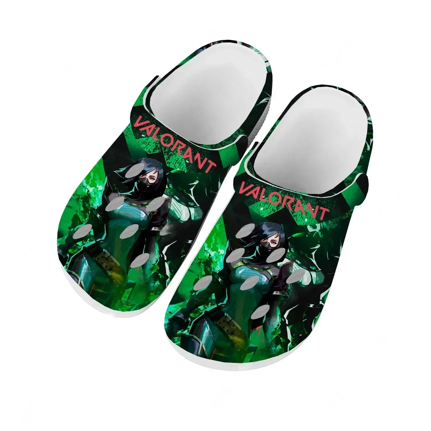 Valorant Water Shoes Mens Womens High Quality Fashion Home Garden Clogs Customizd Sandals Beach Breathable Hole Slippers