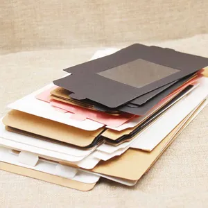 Vintage DIY Kraft Paper Box với cửa sổ, hộp quà, gói bánh, cuộc họp gia đình gia đình, bao bì muffin, 10 miếng 8 Hộp các tông bán hàng chính cho bánh - №5