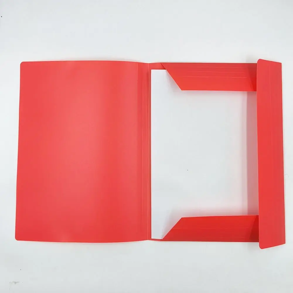 New Plastic A4 File Folder Expandable Large Capacity File Case Elastic Strap Design Test Paper Storage Folder Students