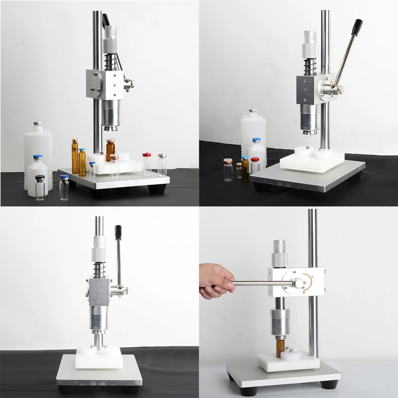 LY Manual Capping Machine Aluminum Plastic Locking Capper for Oil Bottle Glass Bottle Oral Liquid Bottle Vial Sealing Equipment