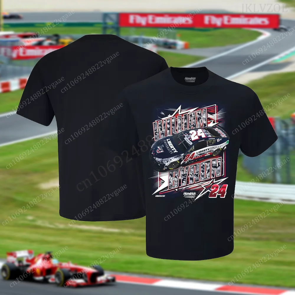 2024 Summer William Byron Racing Team 24 Motorsports T Shirt Cotton Men Car Nascar T-shirt Vintage Clothes Tee Jersey