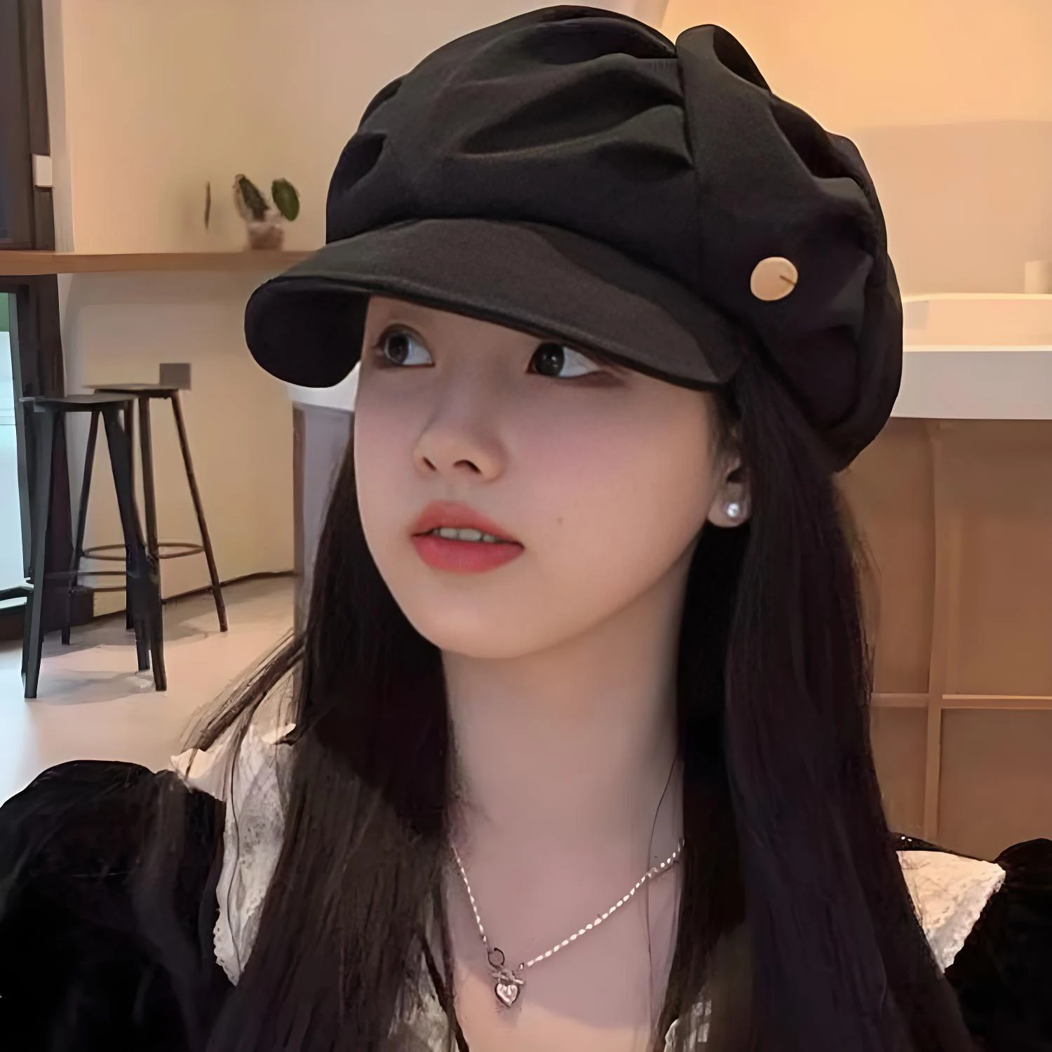 Cloudy Ruched Newsboy Cap Women Casual Vintage Baker Boy Cap Daily Wear Soft Flattering for Face Street Style Photo‑shooting