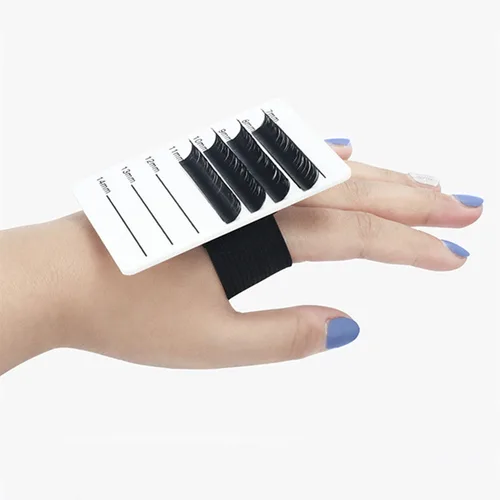 Imagen 2 del producto Paleta de pestañas acrílicas para extensiones de pestañas, soporte de pestañas postizas de mano, accesorios de extensión de pestañas, 7-15mm