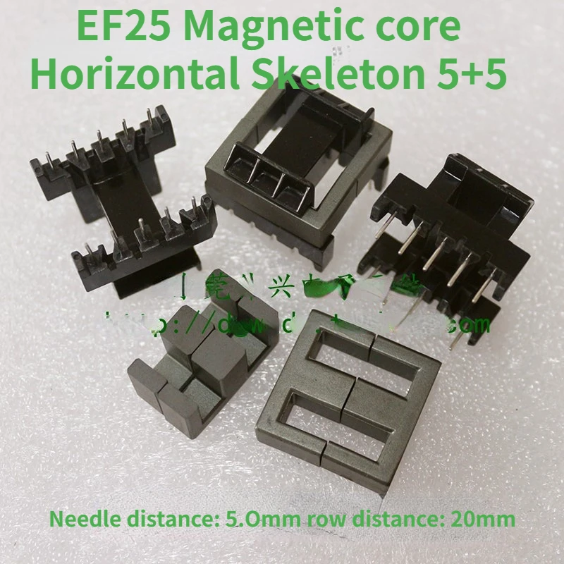 EF25 Ferrite Core Supporting a Set of 5+5 Horizontal Skeleton Core Element PC40 Material Transformer