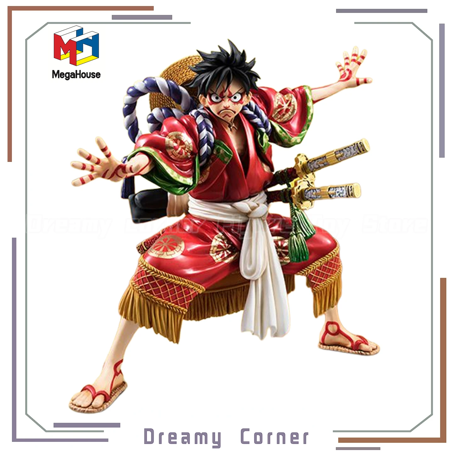 【En stock】MegaHouse POP Excelente modelo ONE PIECE Monkey D. Luffy Figura ornamento a escala 1/8