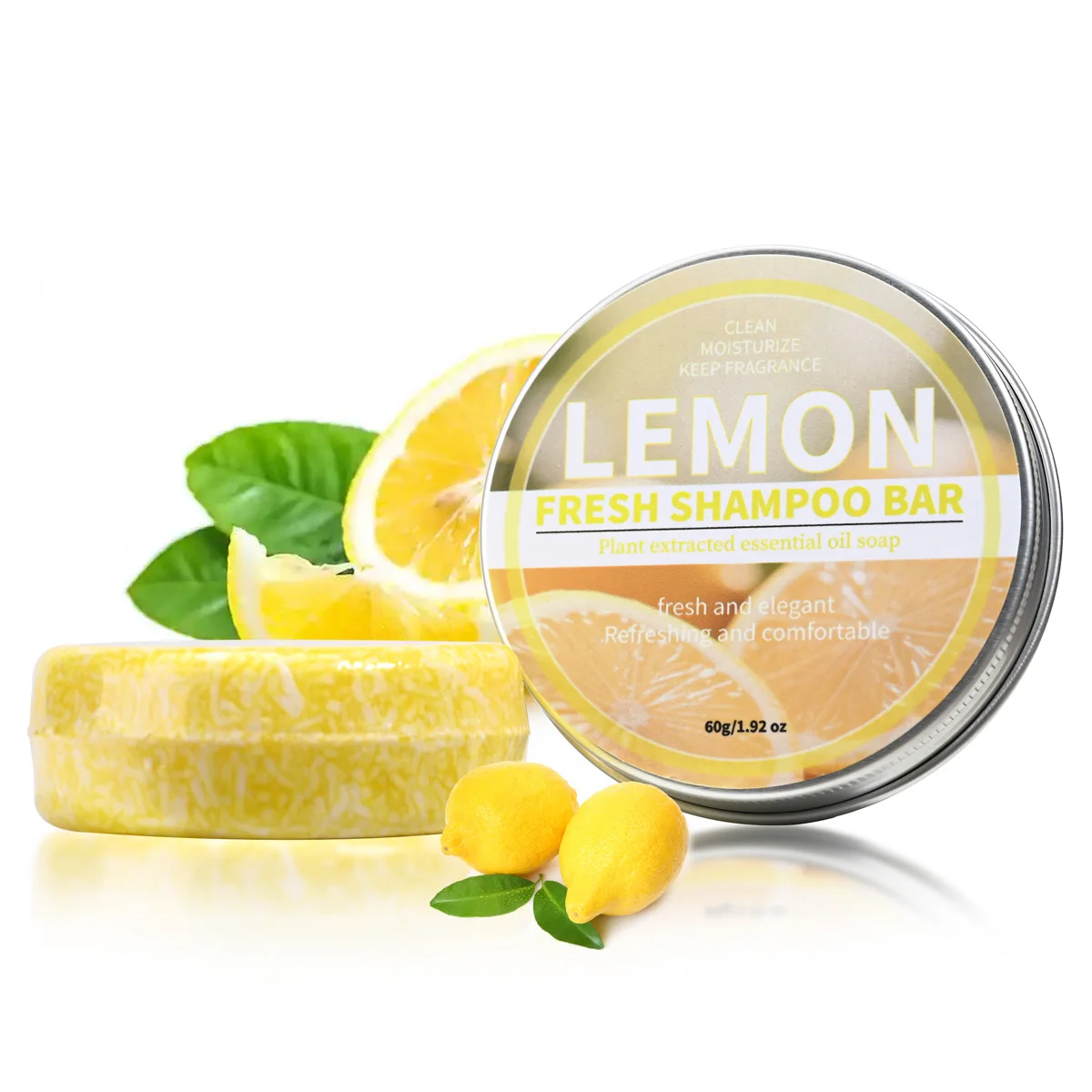 

22-Fragrant lemon essential oil shampoo, deep cleaning, plant extract essence nourishes hair and scalp