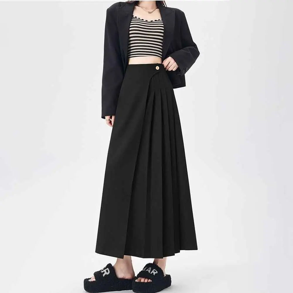 

XS-5XL Winter Men's Solid Color Wide-Leg Skirt Pants American Retro Fashion Trend High Street Loose Casual Niche Men's Bottoms