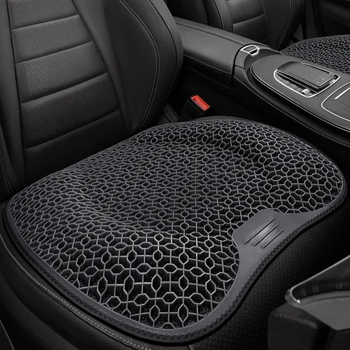 1 cojín de asiento de gel: diseño de panal para coche/oficina | Almohadilla transpirable y lavable a máquina, soporte ergonómico y liviana