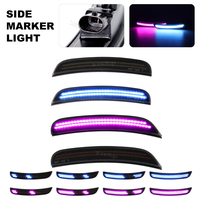 LED Side Marker Lights  Fender Indicator Smoked Lens Front Rear Bumper Lights For Dodge Charger 2015 2016 2017 2018 2019-2023