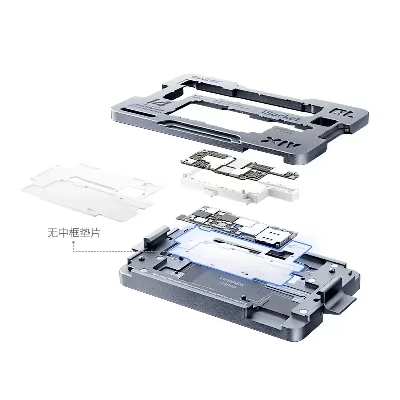 Motherboard Middle Frame Test Fixture for 14 13 X XSMAX 11 11Pro Max 12 Promax Logic Board Function Quick