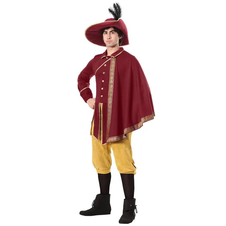 

COS Halloween Stage Performance Adult Male Renaissance Luxury Noble Knight Role Playing Costume